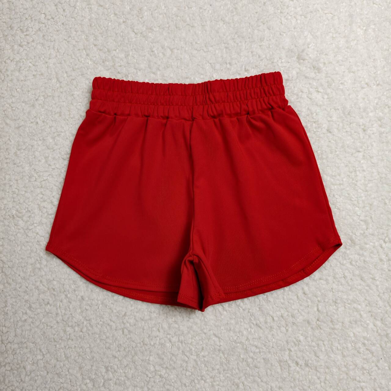 Toddle baby girls red color summer yoga shorts