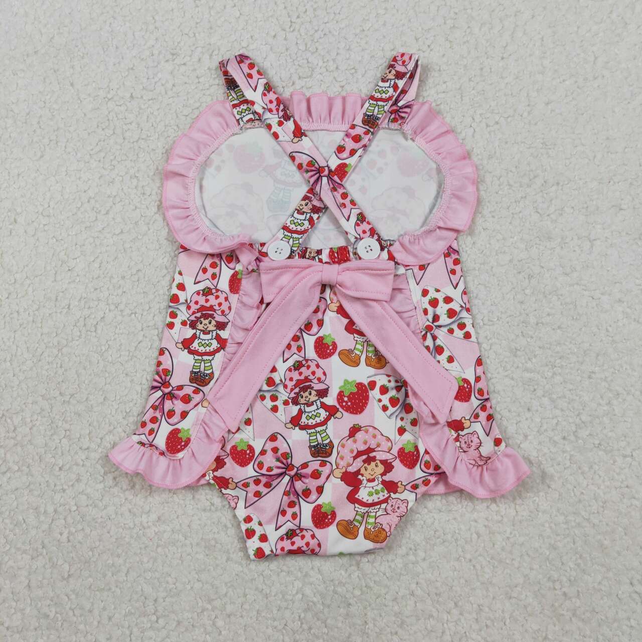 Strawberry design baby girls summer romper