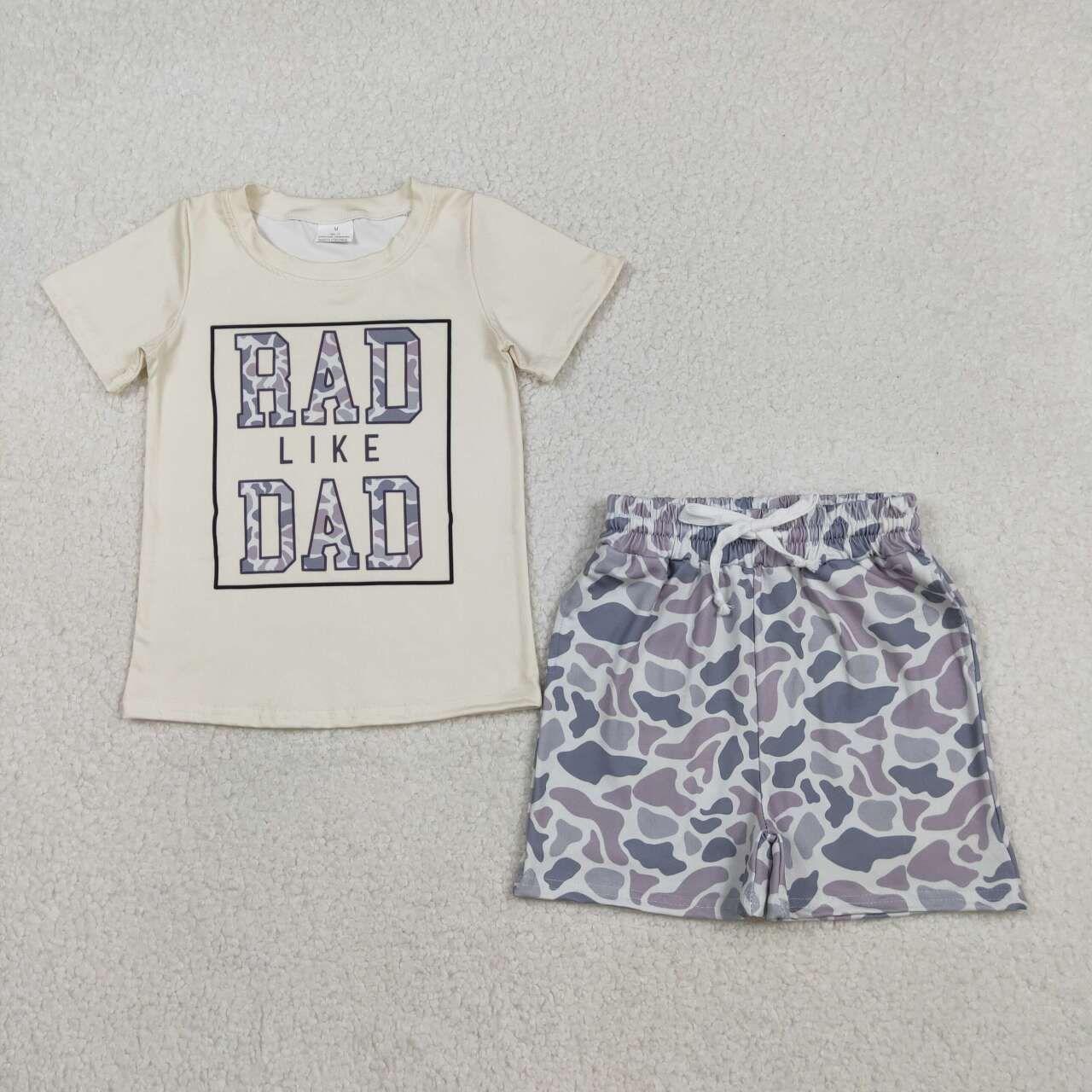 Rad in dad design baby boy camo clothes