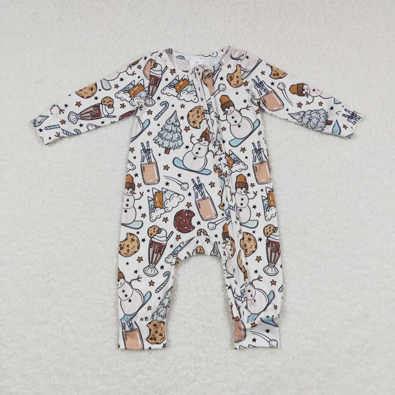 Christmas cookie snowman winter romper