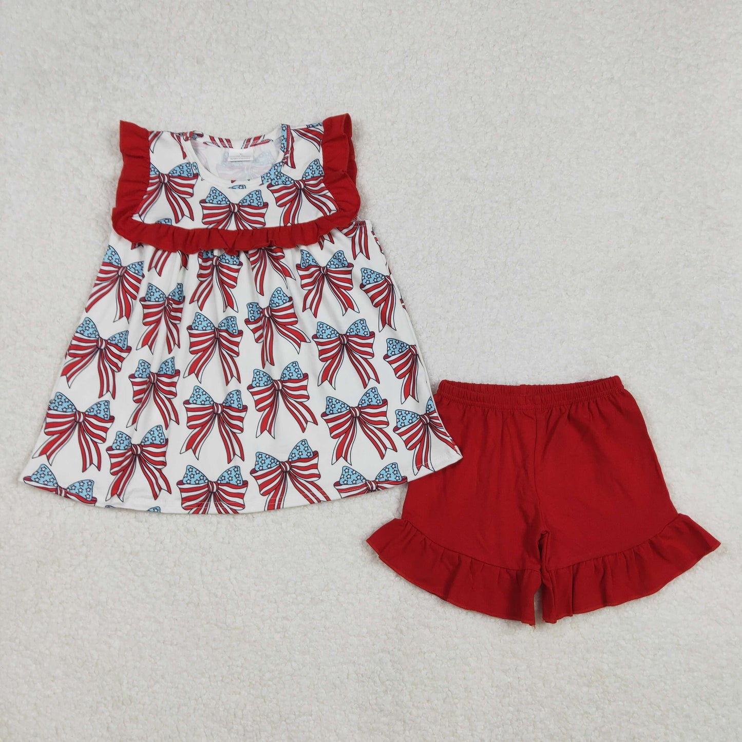 American flag bow baby boy july 4th outfit
