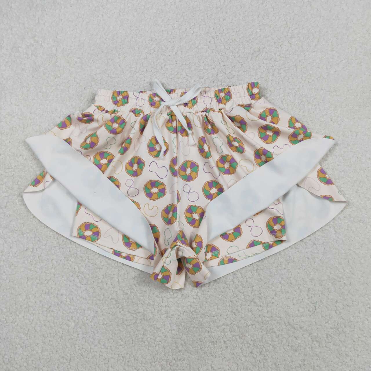 Adult women mardi gras yoga shorts