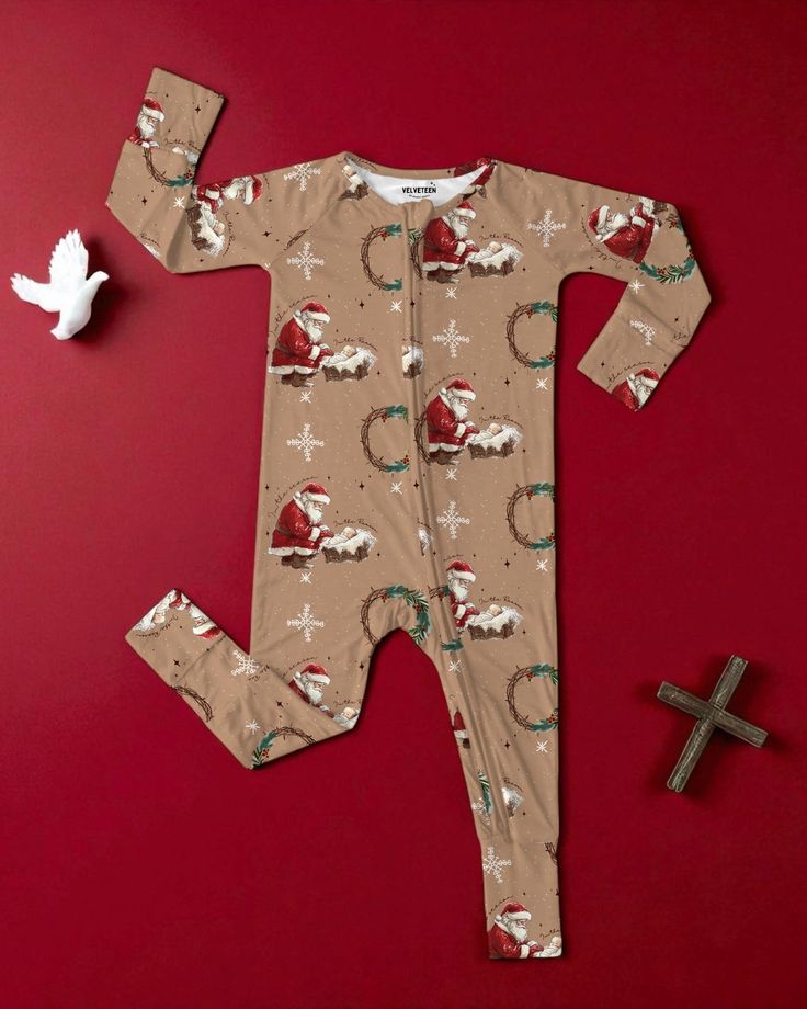 Toddle kids cute Christmas design long sleeve romper