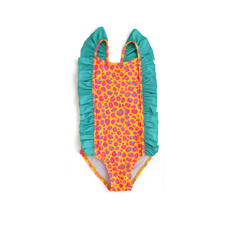 infant baby girls cheetah one piece summer bathing suit