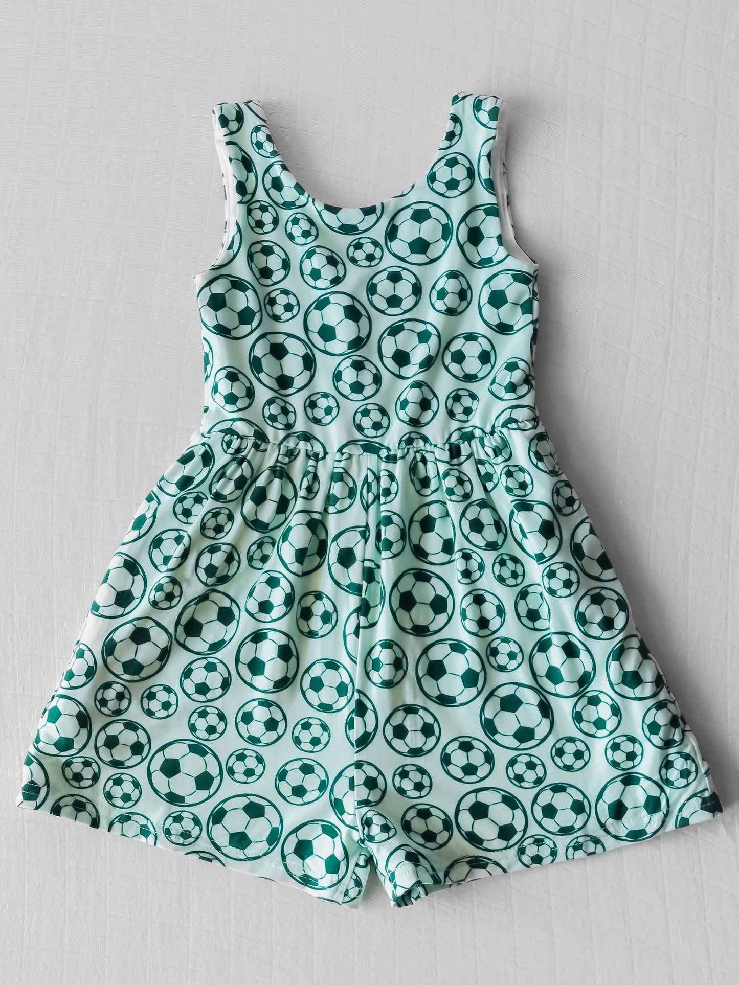toddle girls soccer design jumpsuit