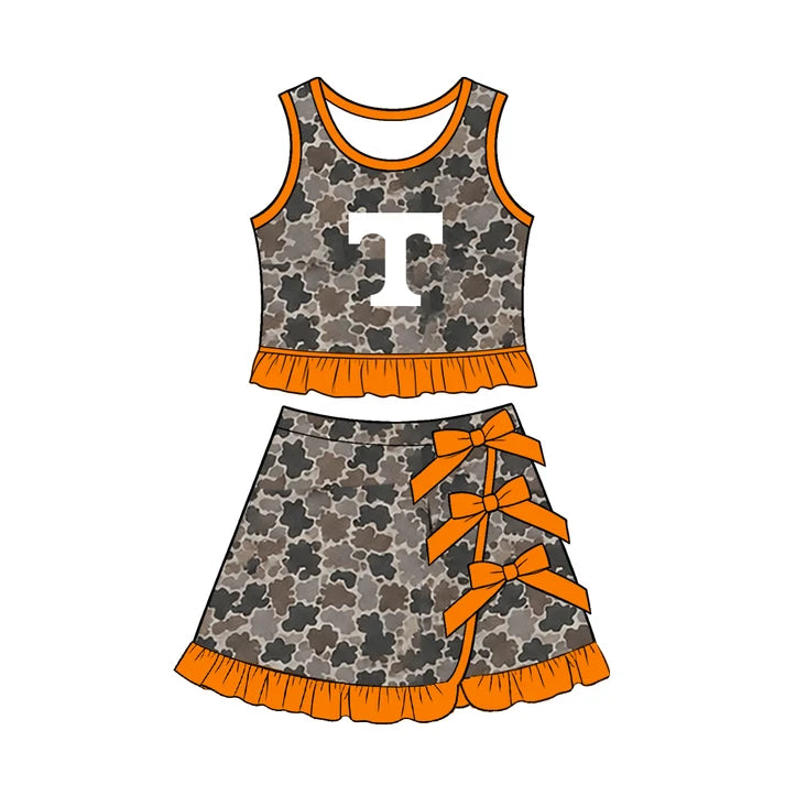 toddle girls custom tennessee team camo style skirt set