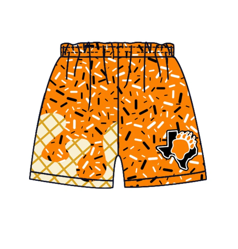 toddle baby custom team ice cream drip shorts