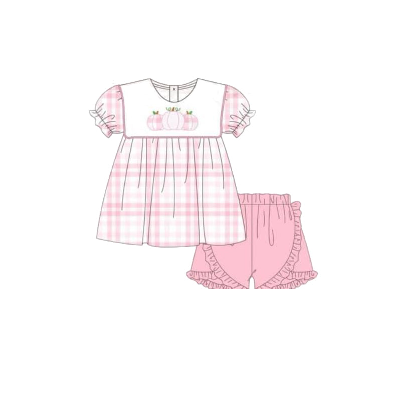 three pumpkins baby girl fall season clothes