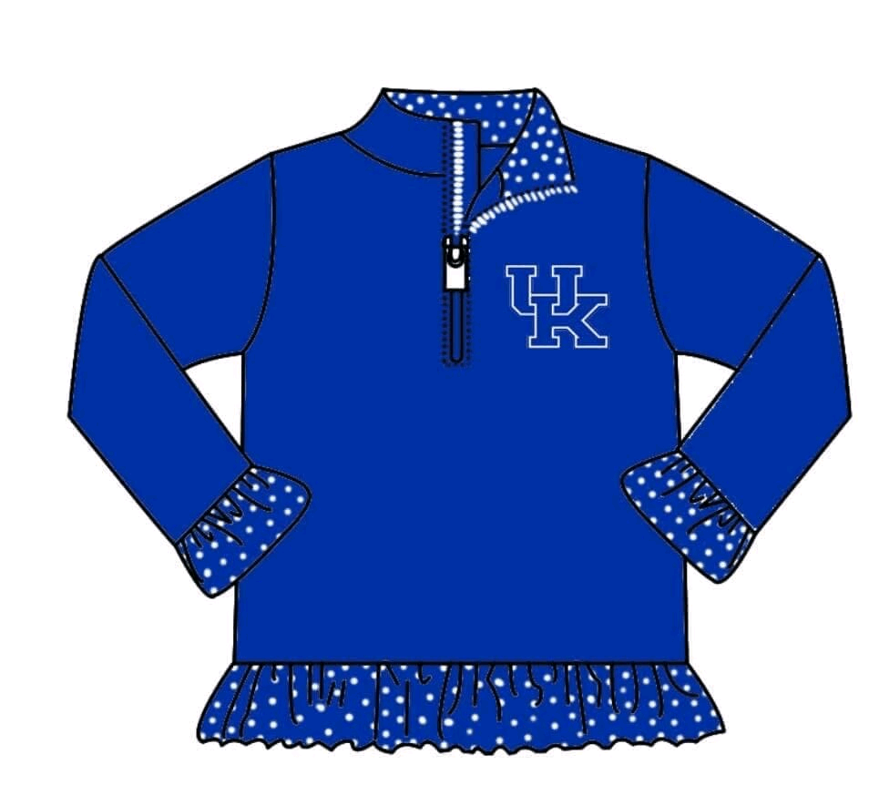 baby girl long sleeve team design pullover