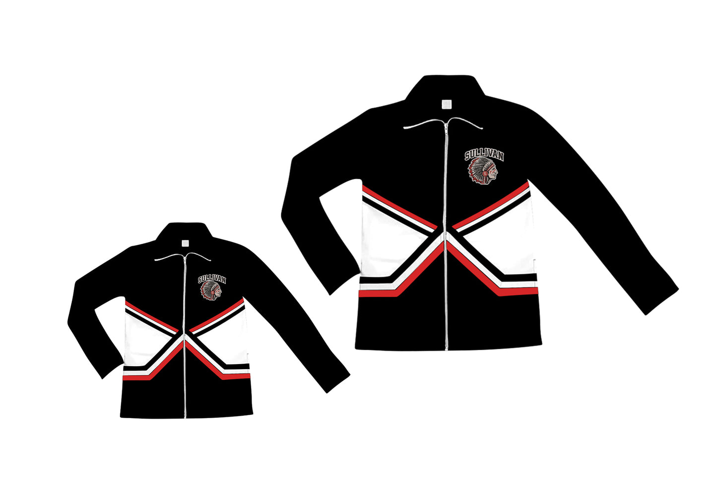 Adult women custom team long sleeve zip top