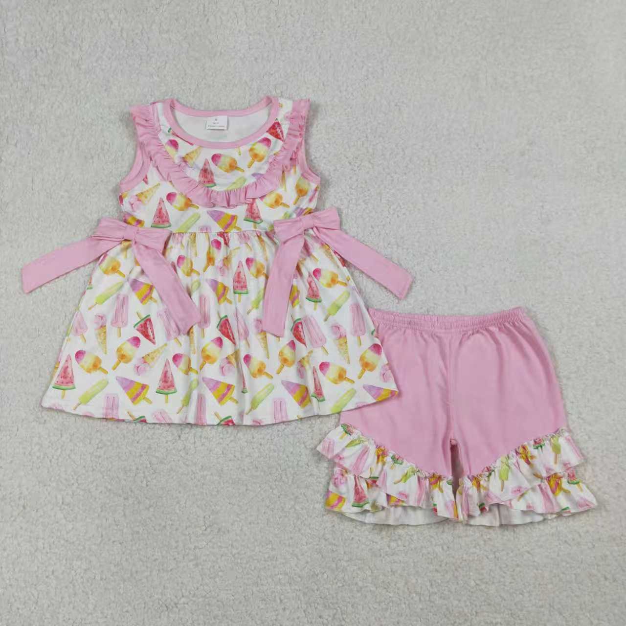 Popsicle design girls summer dress