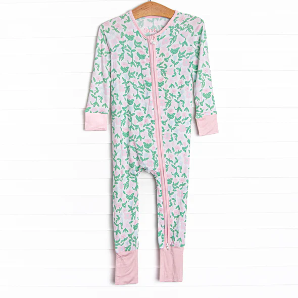 toddle baby girl pink blue floral zip romper