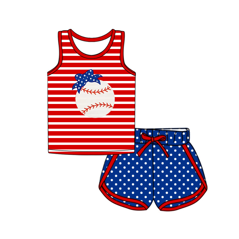 Toddle baby girl baseball game day outfit preorder