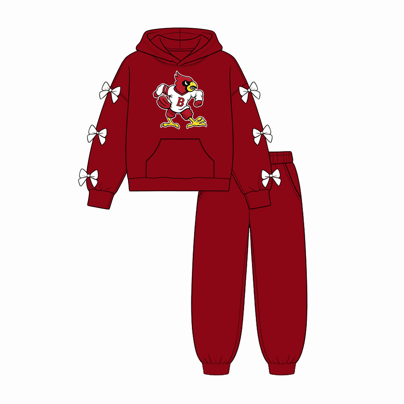 Toddle kids girl custom team hoodie top matching pants spring fall design outfit