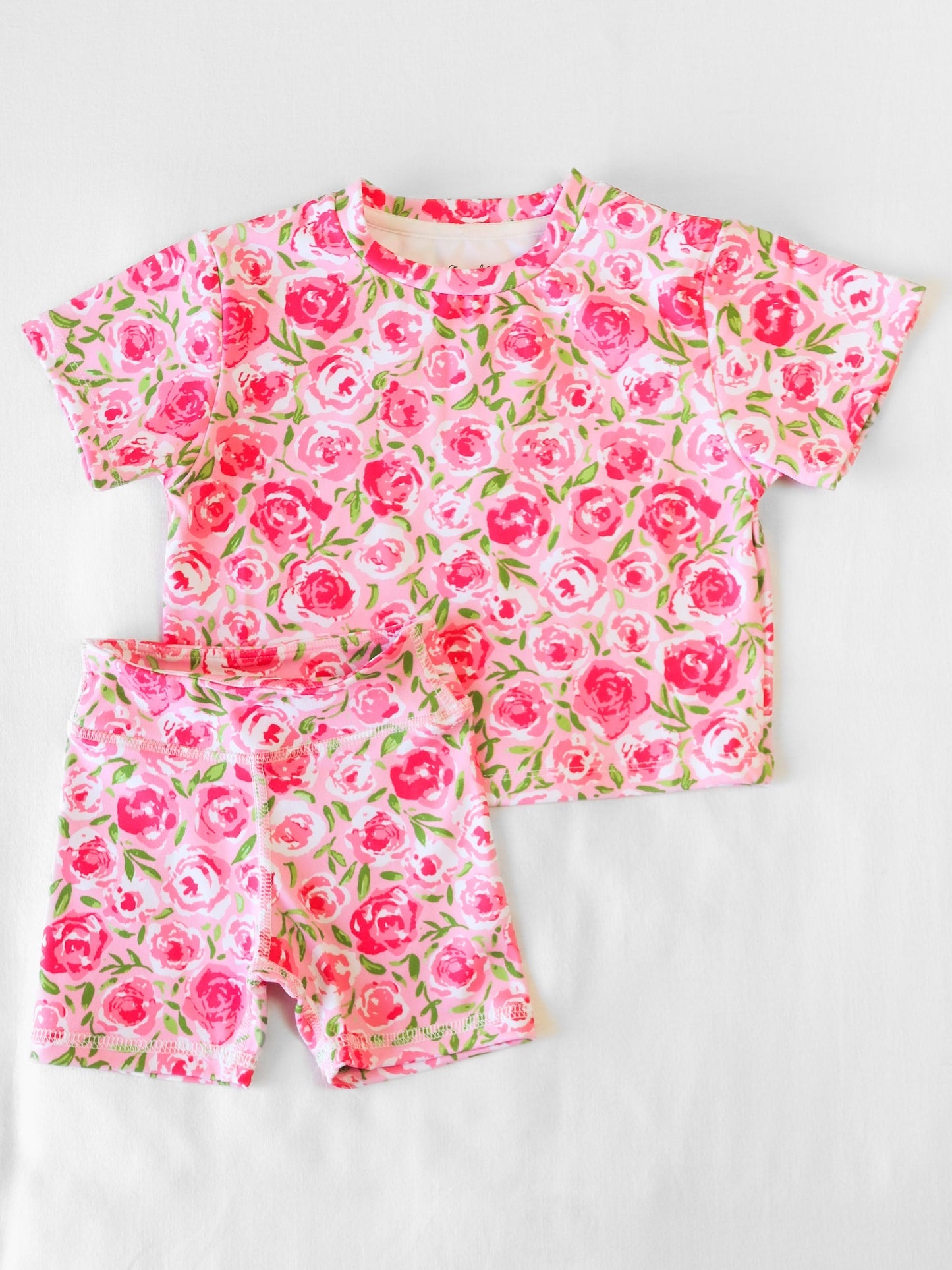 Flower design girl summer style outfit