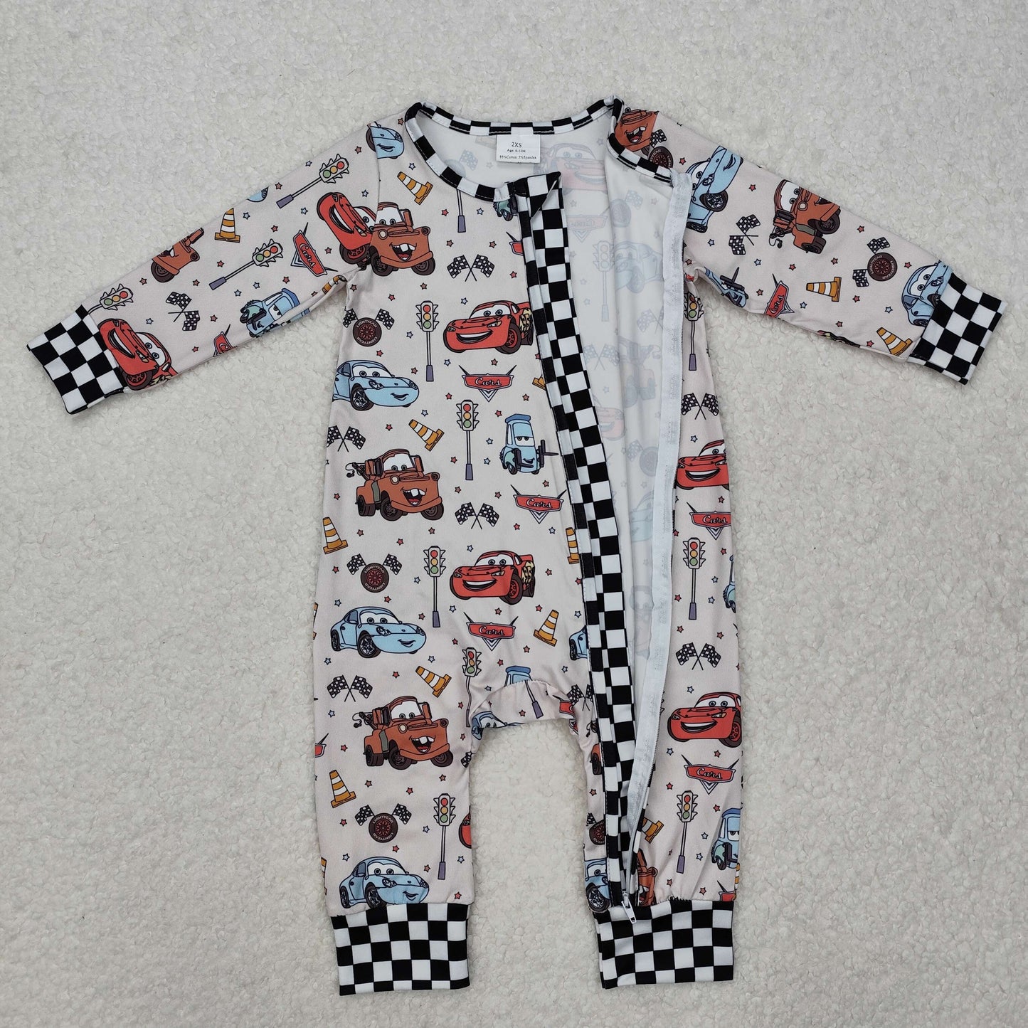 Big brother kids cartoon car summer matching clothes