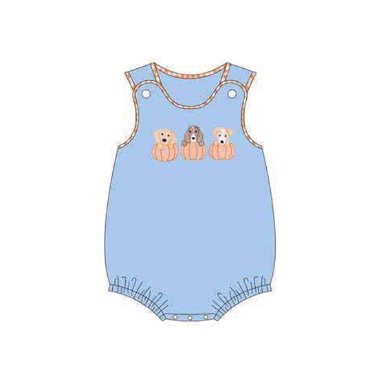 toddle baby boy pumpkin dog romper