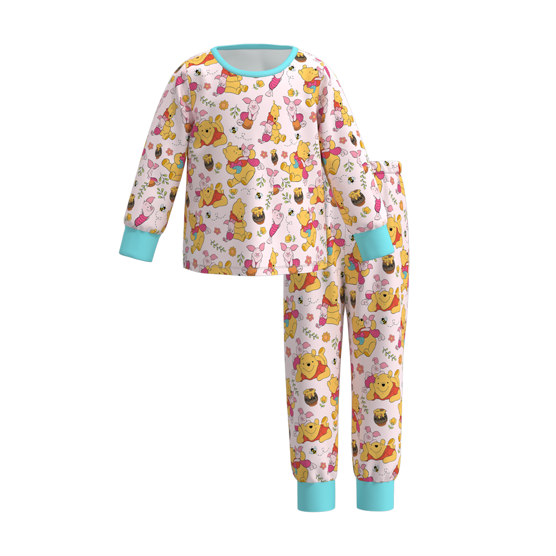 Wholesale Kids Baby Girls Cartoon Bear Clothes