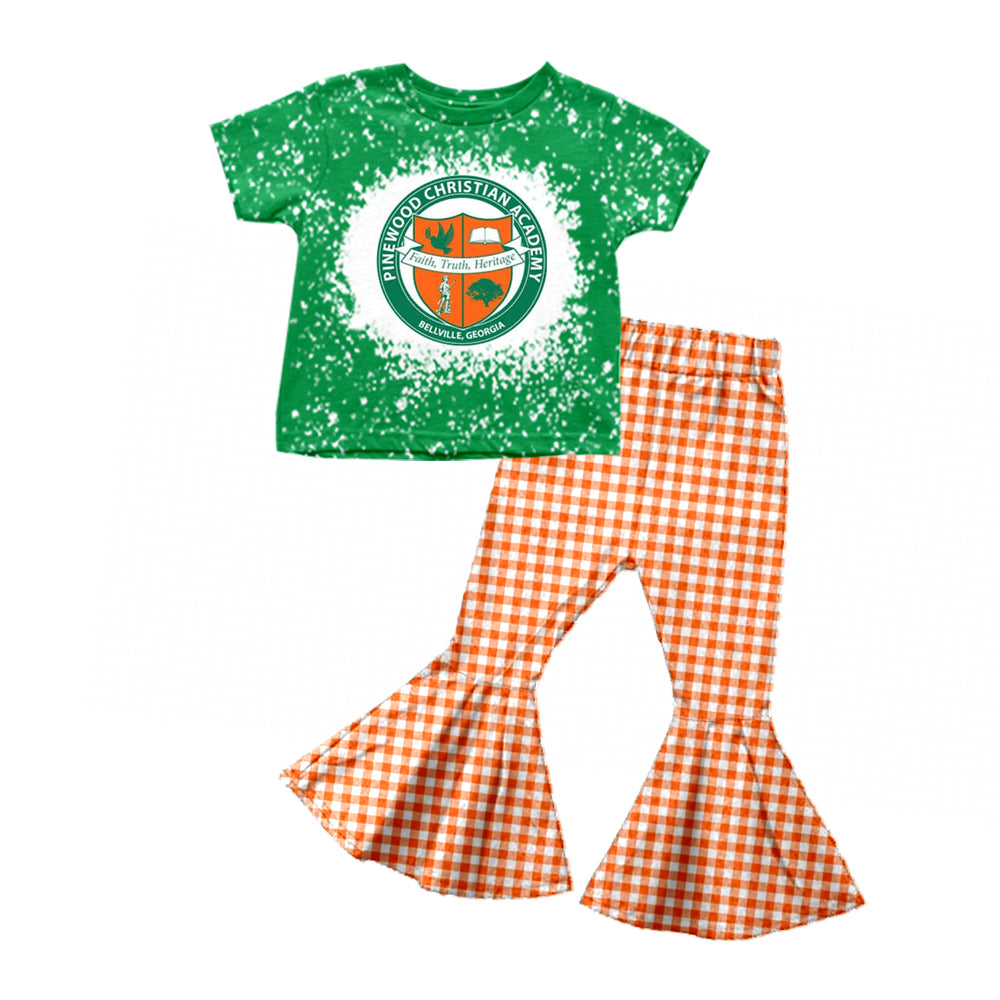 baby girls college team design bell bottoms clothes