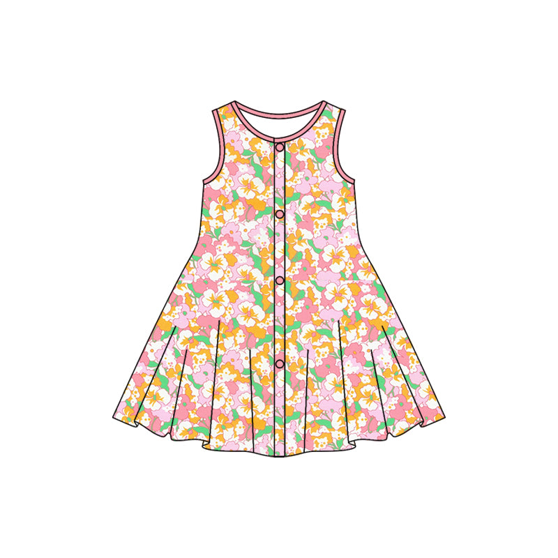 girls wholesale spring floral dress
