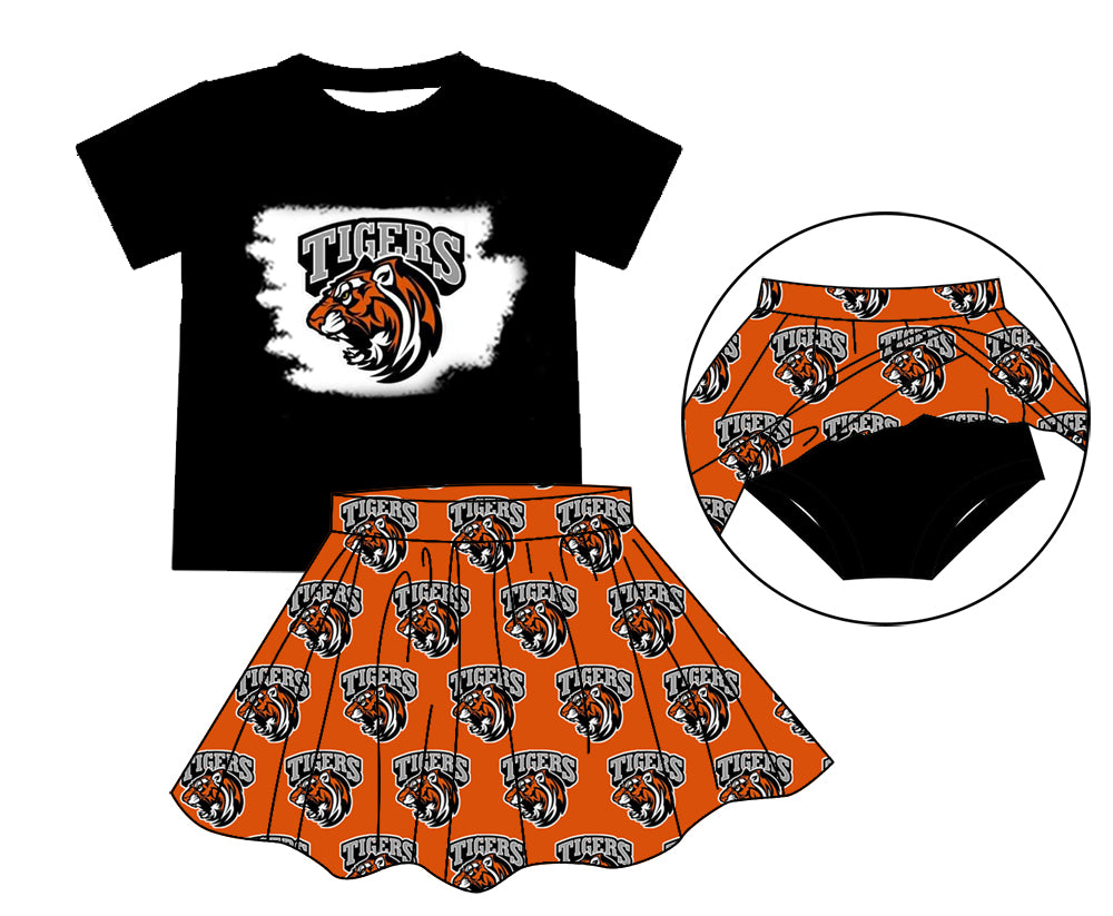 baby girls tiger cheer skirt outfit add liner shorts