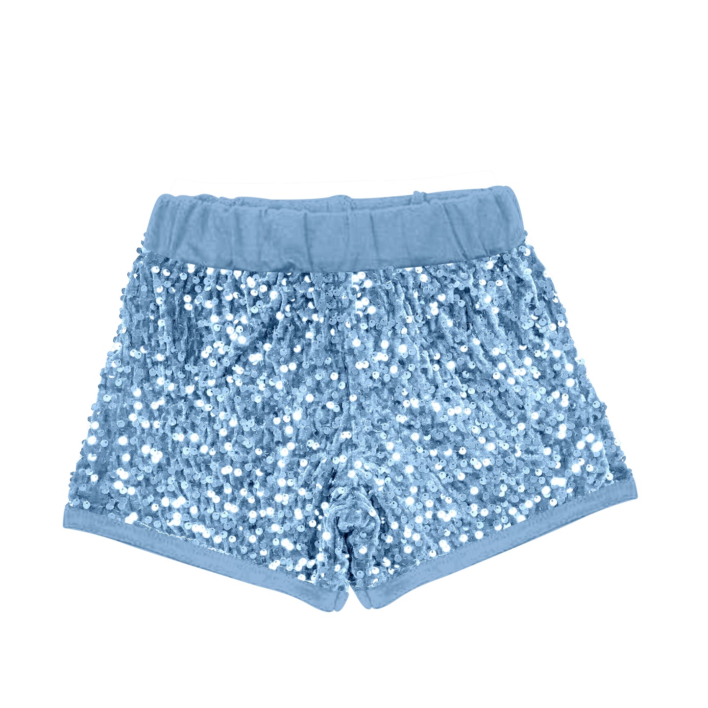 toddle girls sky blue sparking sequins shorts