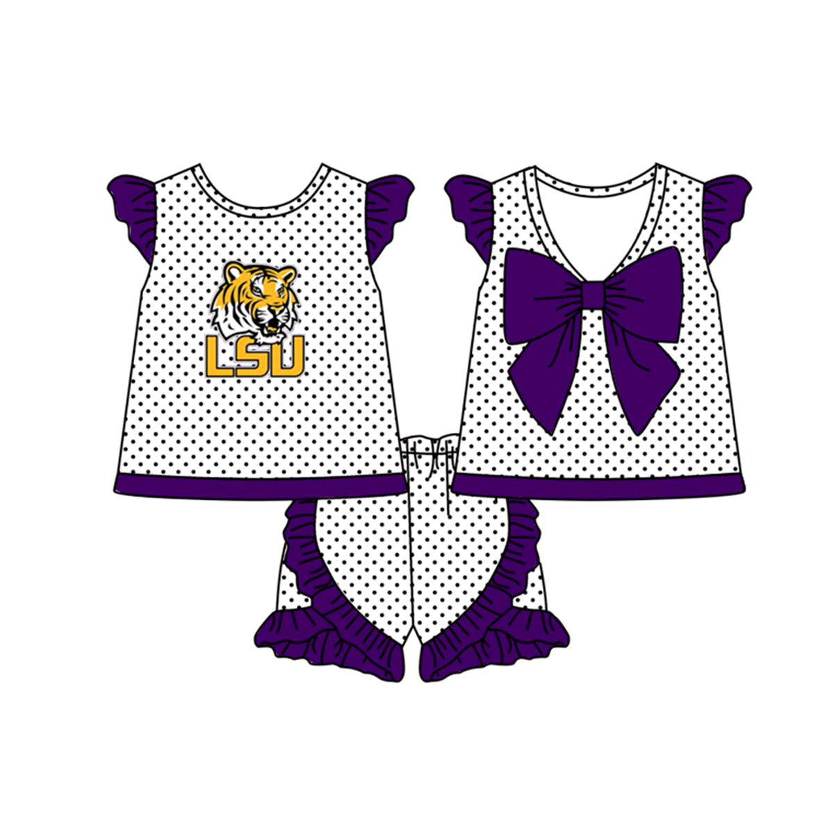 baby girl team design outfit.