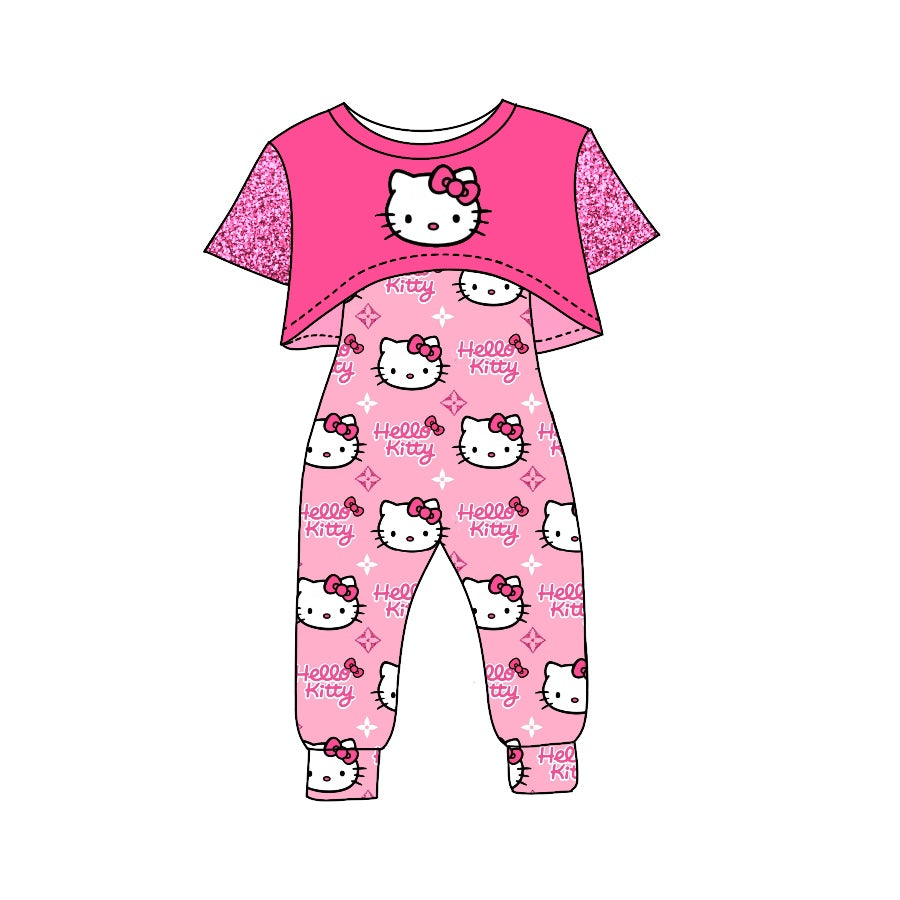 baby girls cartoon cart 2pcs matching outfit