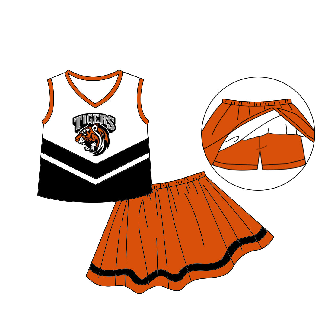 baby girls tiger cheer skirt outfit add liner shorts