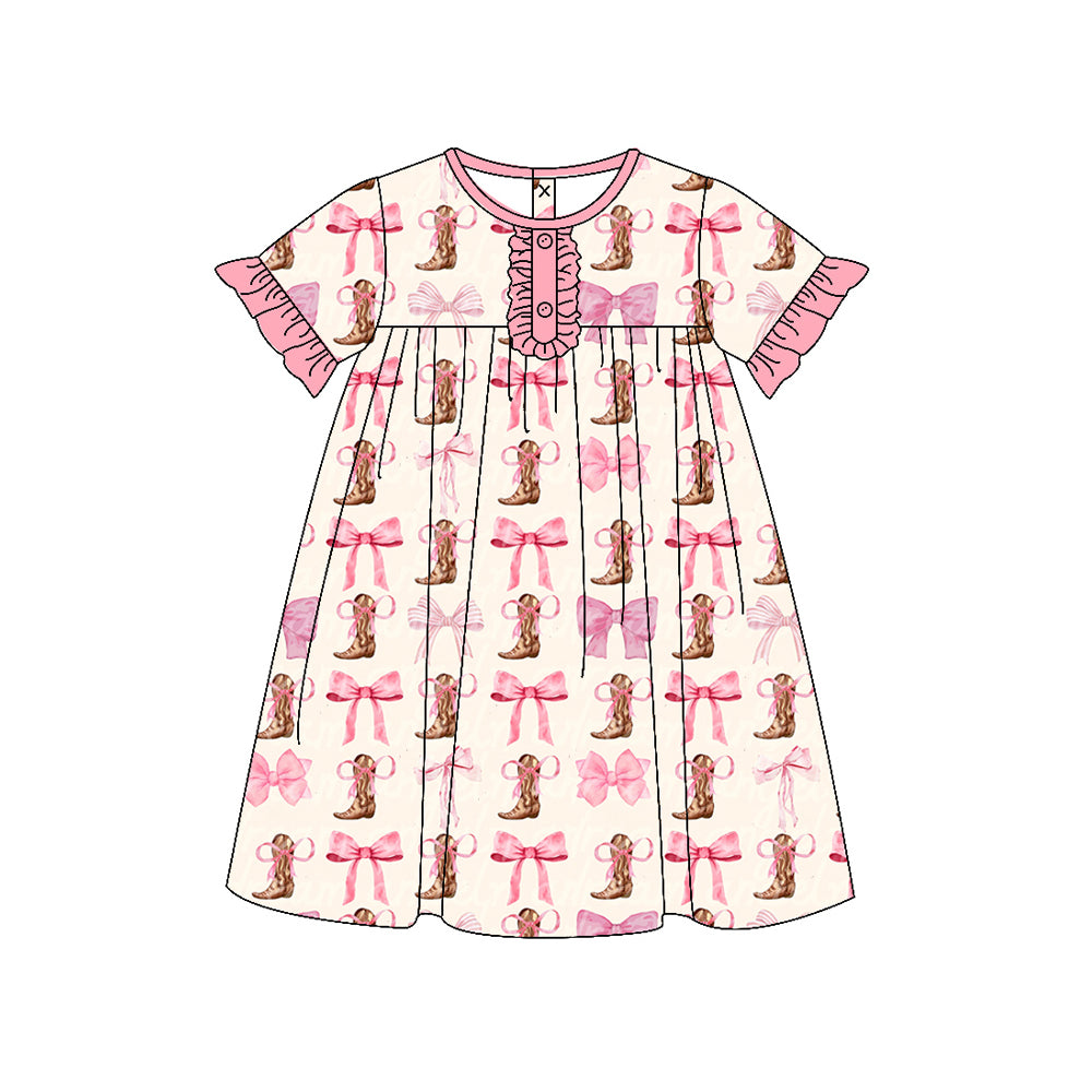 baby girl western short sleeve dress