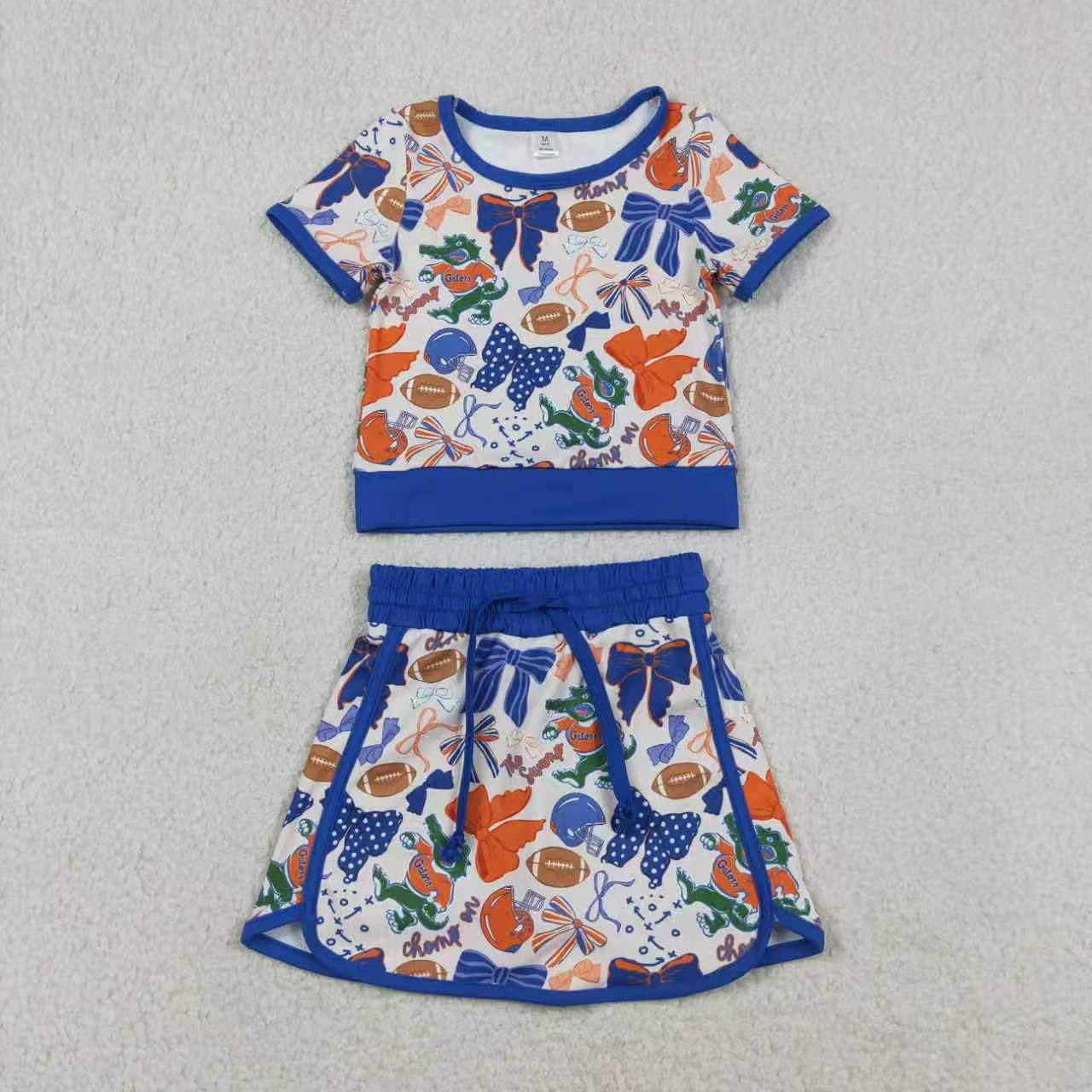 Tiger team design baby girl summer yoga outfit