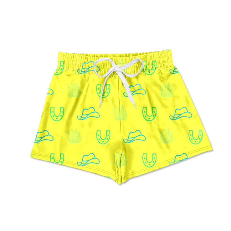 cowboy western summer swim trunks