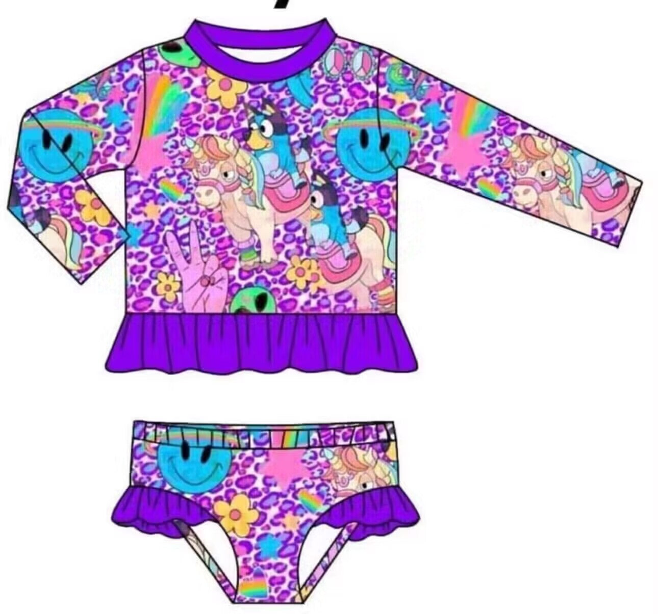 baby girls summer two pieces bathing suit