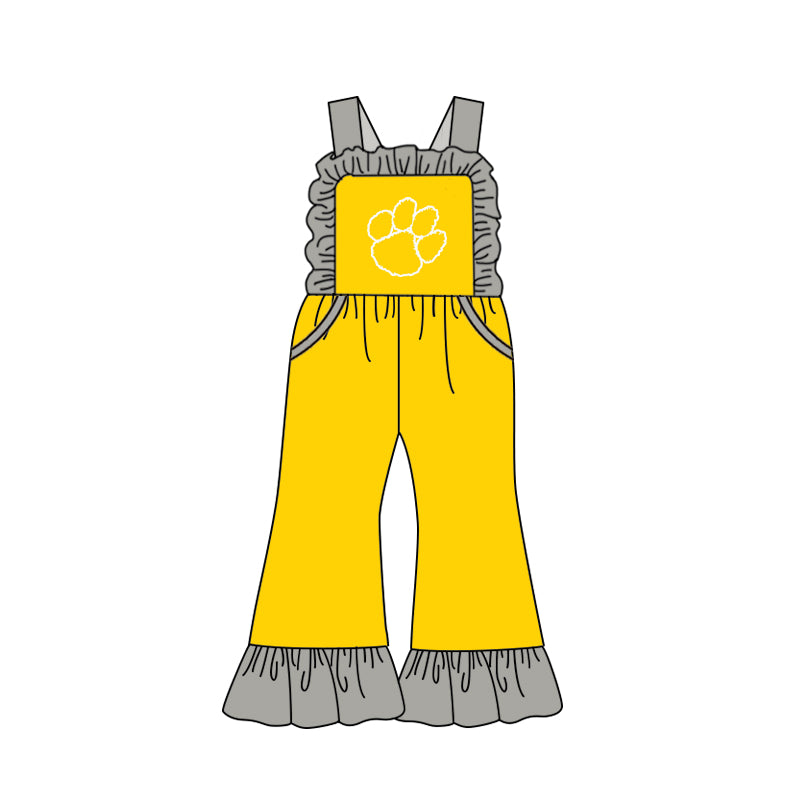 baby girls custom team summer jumpsuit