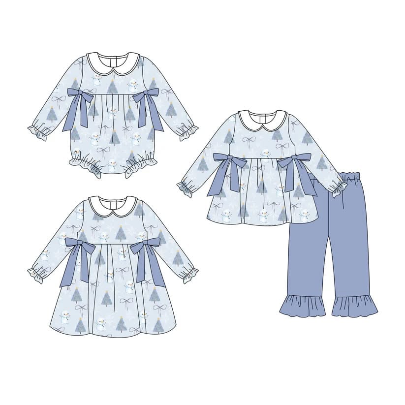 Toddle kids girls Christmas design matching outfit