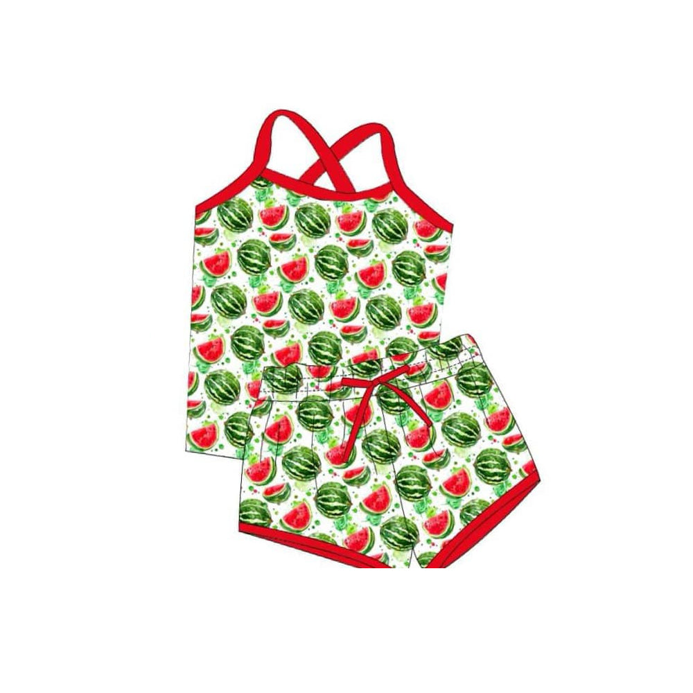 baby girls wholesale summer watermelon outfit