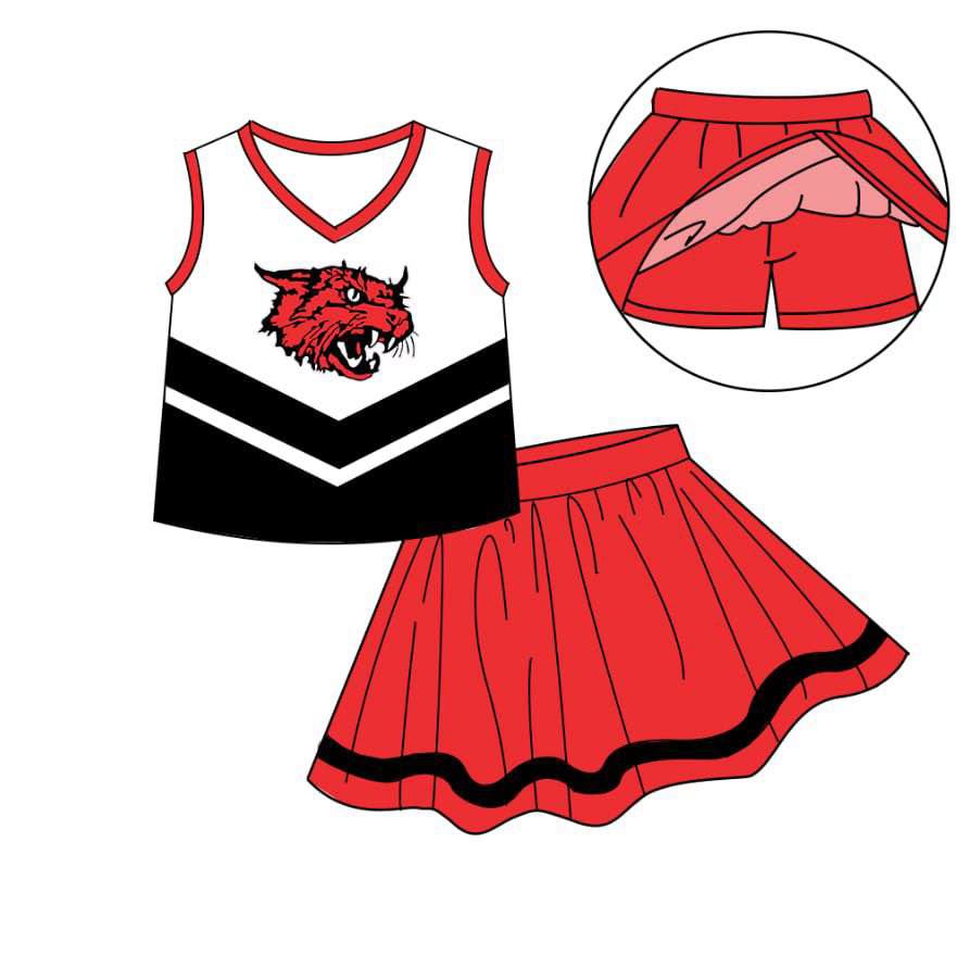 toddle girls cheer team skirt set