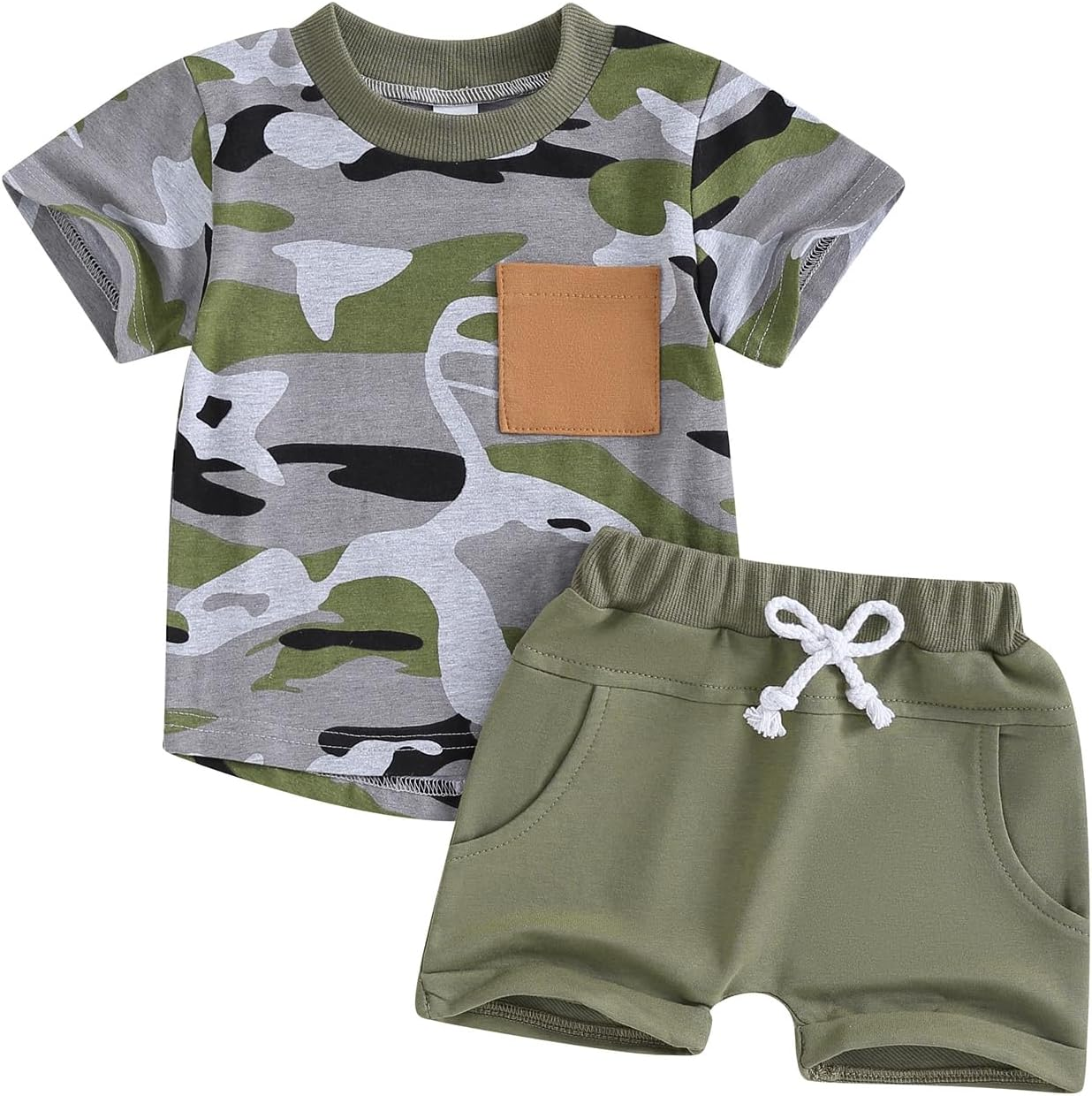 green camo boy summer outfit