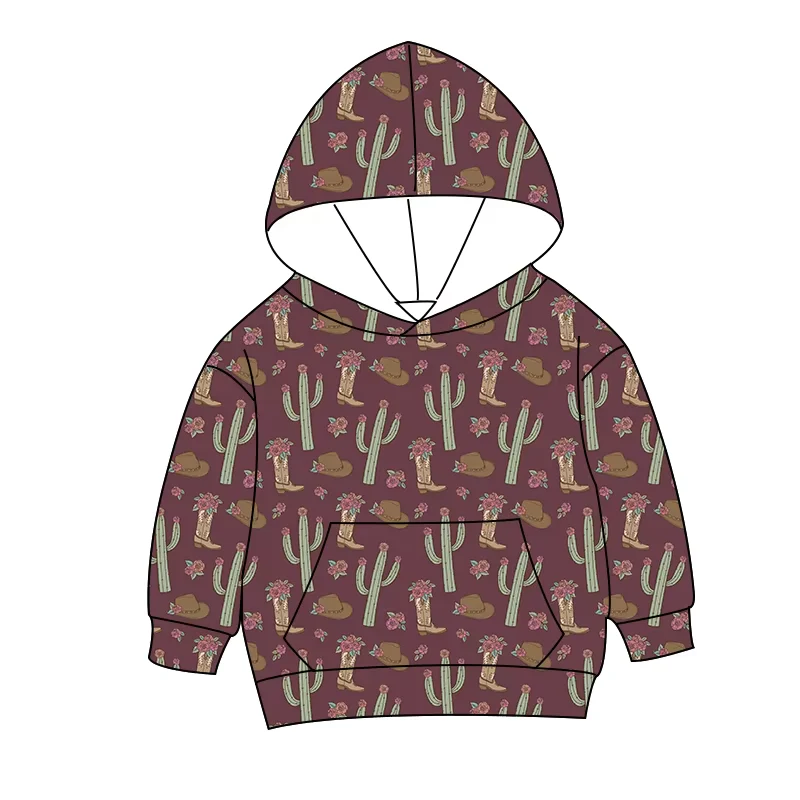 baby boy western cow design hoodie top