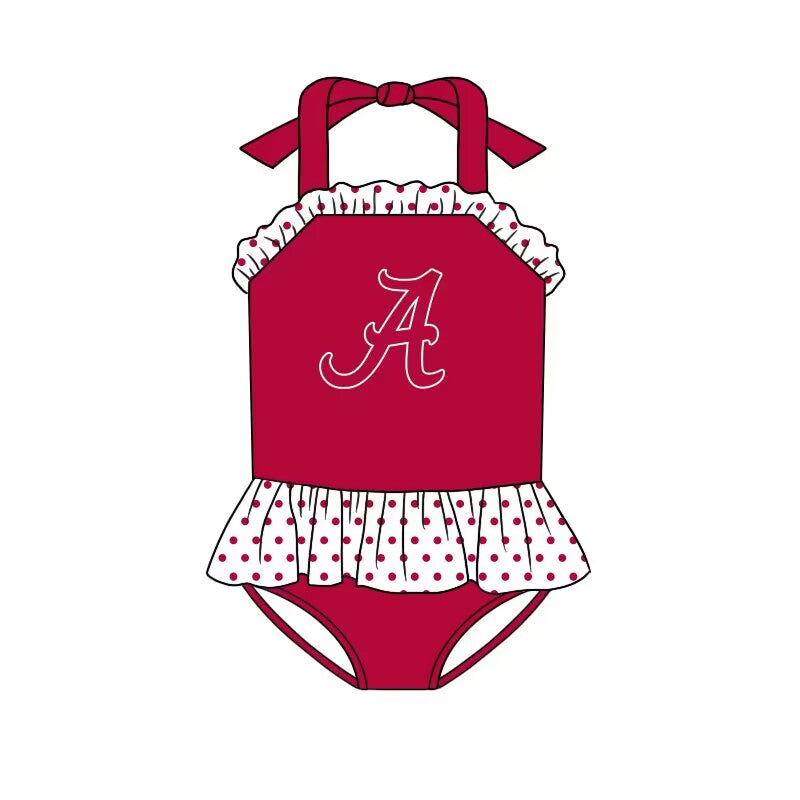 baby girls one piece alabama summer bathing suit