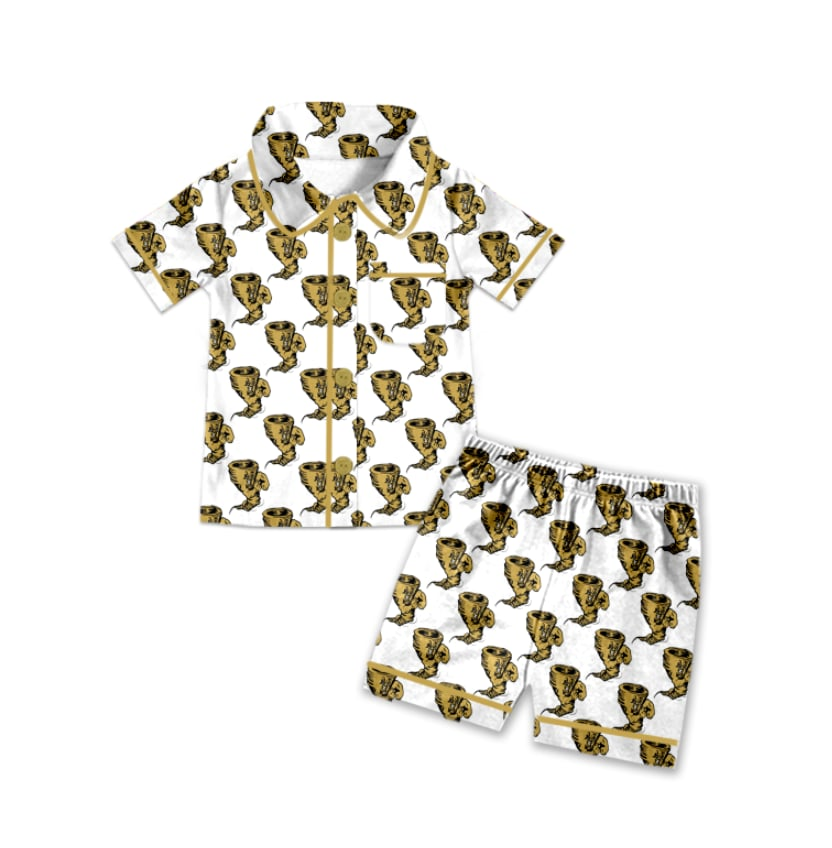 Kids custom team style short sleeve pajama set