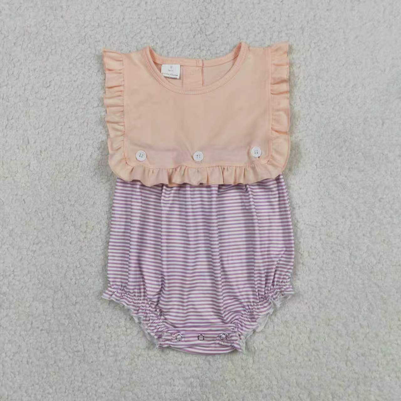 Lavender stripes design toddle girls dress