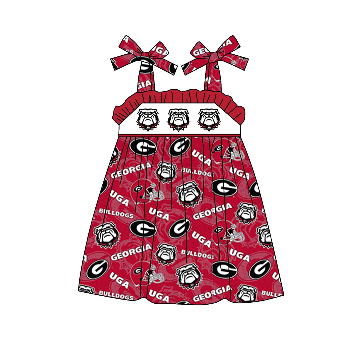 Baby girl dog team dress
