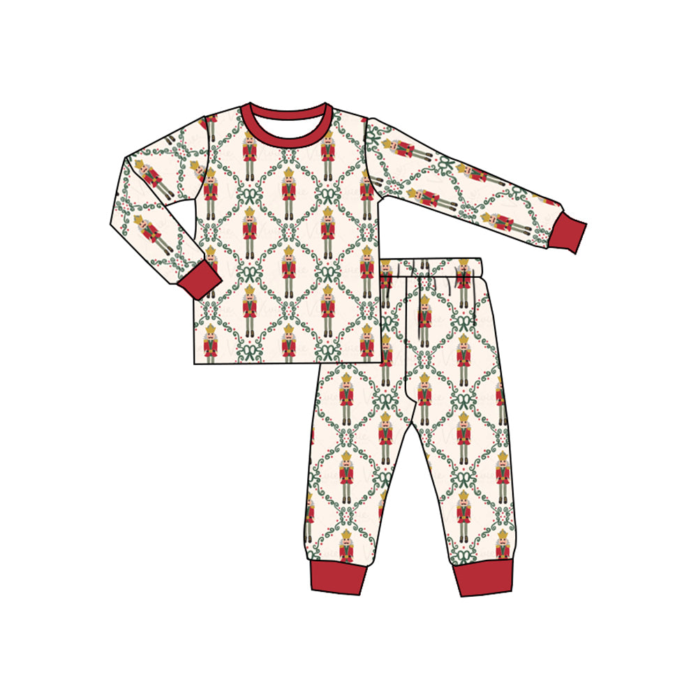 toddle baby boy christmas soldier long sleeve pajama set
