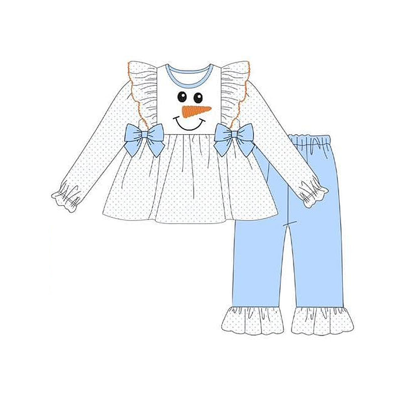 Christmas snowman toddle baby girls fall winter clothes