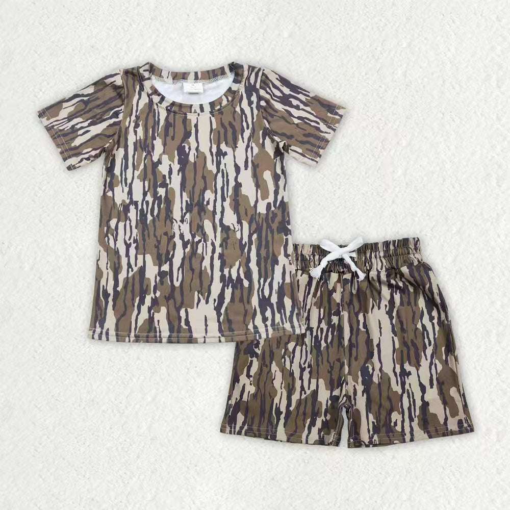 Camo design toddle baby boy short sleeve outfit