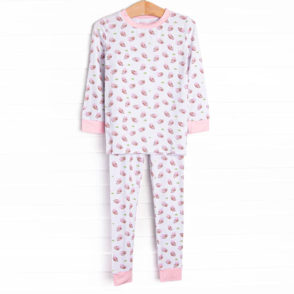 Girls long sleeve football design pajama set