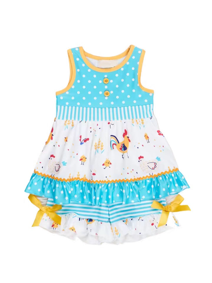 baby girls chicken design 2pcs outfit
