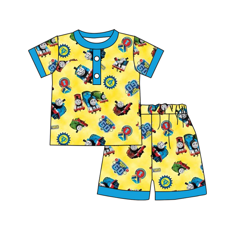baby girls custom trains clothing set