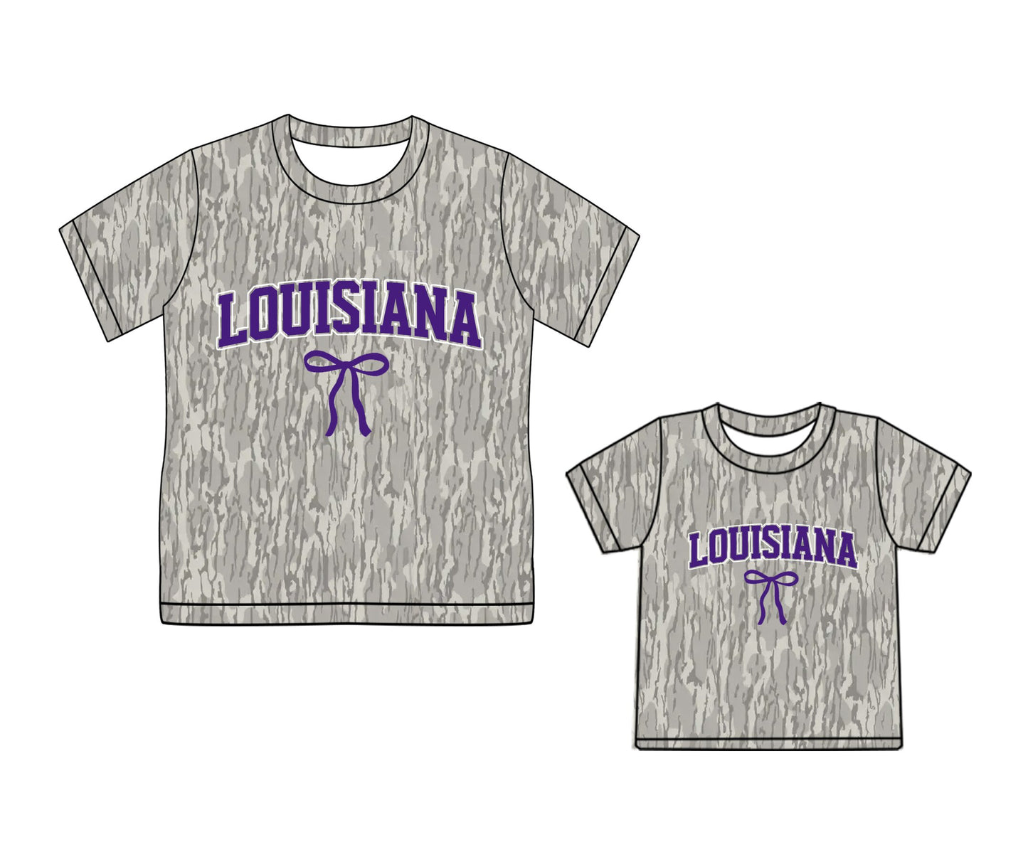 Mommy and Me Louisiana team design summer short sleeve top
